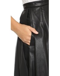 Черная кожаная пышная юбка от Blaque Label
