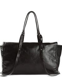 Женская черная кожаная спортивная сумка от Ann Demeulemeester