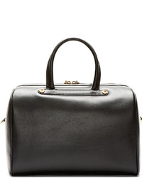 Женская черная кожаная спортивная сумка от Versace