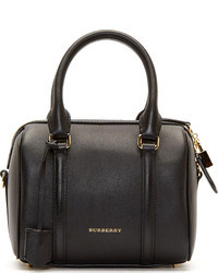 Женская черная кожаная спортивная сумка от Burberry