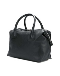Женская черная кожаная спортивная сумка от MM6 MAISON MARGIELA