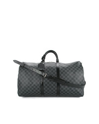 Женская черная кожаная спортивная сумка от Louis Vuitton Vintage