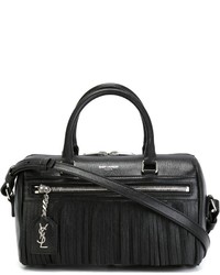 Женская черная кожаная спортивная сумка от Saint Laurent