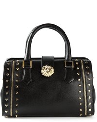 Женская черная кожаная спортивная сумка от Versus