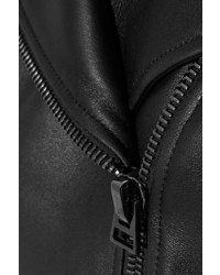 Женская черная кожаная стеганая косуха от Tom Ford