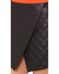 Черная кожаная стеганая мини-юбка от Finders Keepers