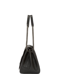 Черная кожаная стеганая сумка-саквояж от Saint Laurent