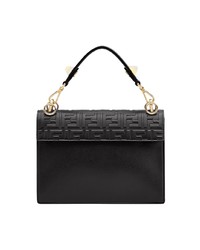 Черная кожаная стеганая сумка-саквояж от Fendi