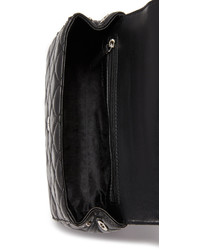 Черная кожаная стеганая сумка-саквояж от MICHAEL Michael Kors