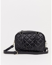 Черная кожаная стеганая сумка через плечо от Juicy Couture