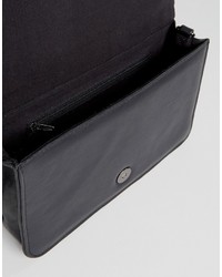 Женская черная кожаная стеганая сумка от Asos