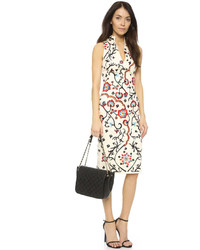 Женская черная кожаная стеганая сумка от Tory Burch