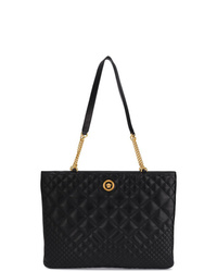 Черная кожаная стеганая сумочка от Versace