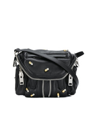 Черная кожаная сумка-мешок с украшением от Alexander Wang