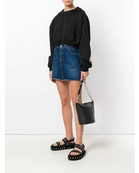 Черная кожаная сумка-мешок от Alexander Wang