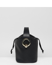 Черная кожаная сумка-мешок от Aldo