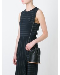 Черная кожаная сумка-мешок от Building Block