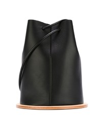 Черная кожаная сумка-мешок от Building Block