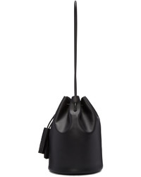 Черная кожаная сумка-мешок от Building Block