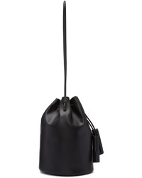 Черная кожаная сумка-мешок от Building Block