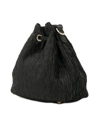 Черная кожаная сумка-мешок от Lancaster