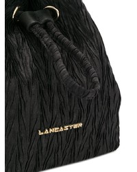 Черная кожаная сумка-мешок от Lancaster