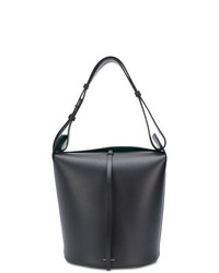 Черная кожаная сумка-мешок от Burberry