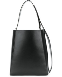 Черная кожаная сумка-мешок от Calvin Klein