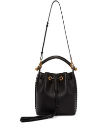 Черная кожаная сумка-мешок от Chloé