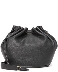 Черная кожаная сумка-мешок от Diane von Furstenberg