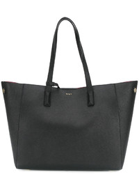 Черная кожаная сумка-мешок от DKNY