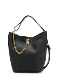 Черная кожаная сумка-мешок от Givenchy