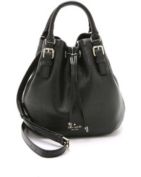 Черная кожаная сумка-мешок от Kate Spade