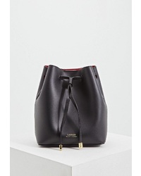Черная кожаная сумка-мешок от Lauren Ralph Lauren