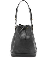 Черная кожаная сумка-мешок от Louis Vuitton