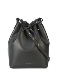 Черная кожаная сумка-мешок от Mansur Gavriel