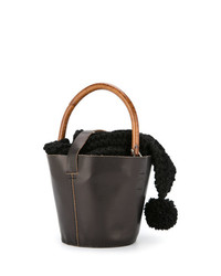 Черная кожаная сумка-мешок от Muun