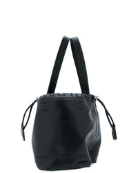 Черная кожаная сумка-мешок от Paco Rabanne