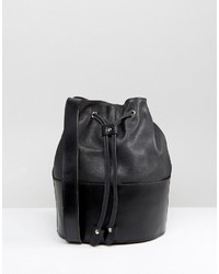 Черная кожаная сумка-мешок от Park Lane