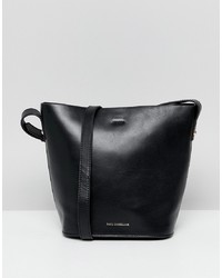 Черная кожаная сумка-мешок от Paul Costelloe