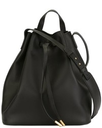 Черная кожаная сумка-мешок от Pb 0110