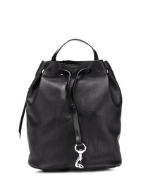 Черная кожаная сумка-мешок от Rebecca Minkoff