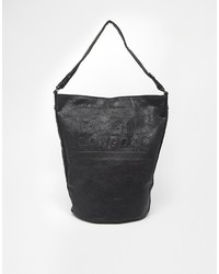 Черная кожаная сумка-мешок от Religion