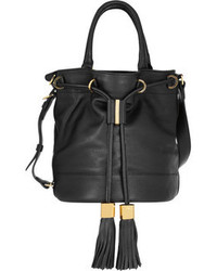 Черная кожаная сумка-мешок от See by Chloe