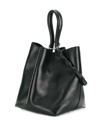 Черная кожаная сумка-мешок от Alexander Wang