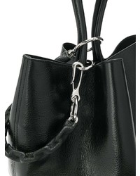 Черная кожаная сумка-мешок от Alexander Wang
