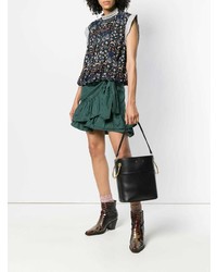 Черная кожаная сумка-мешок от Chloé