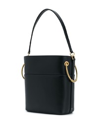 Черная кожаная сумка-мешок от Chloé