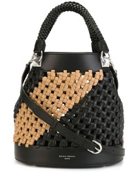 Черная кожаная сумка-мешок от Sonia Rykiel