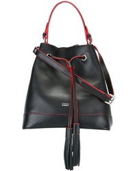 Черная кожаная сумка-мешок от Steffen Schraut